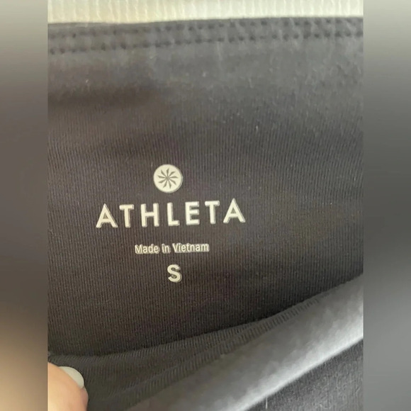 Athleta Womens S 2014 Gray *NICE* Metro Tux Silver Stripe Ankle Zipper Stretch - Picture 3 of 12